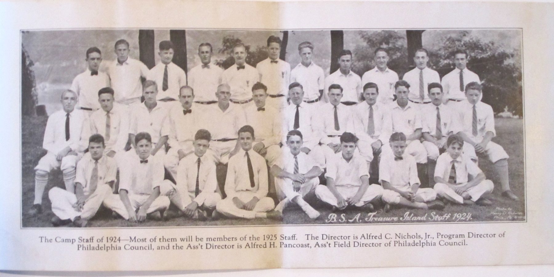 Order of the Arrow — Treasure Island staff, 1924